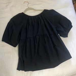 New with tags - black peplum top from old navy